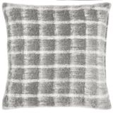 Yard Duizendblad Check Faux Mohair Check Feather Gevuld Kussen