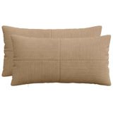 vidaXL Kussensloop - 2 stuks - ALMELO - Bruin - 40 x 70 cm - Corduroy