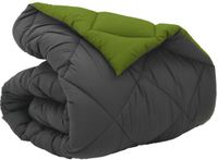 vidaXL Winterdekbed 155 x 220 cm 450 gsm Microvezel Groen en Antraciet
