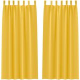 vidaXL - Blackout Gordijnen - 2 stuks - Mosterdgeel - 225 x 140 cm