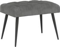 vidaXL Bank met knopen tufting Donkergrijs 60 x 40 x 45 cm Fluweel