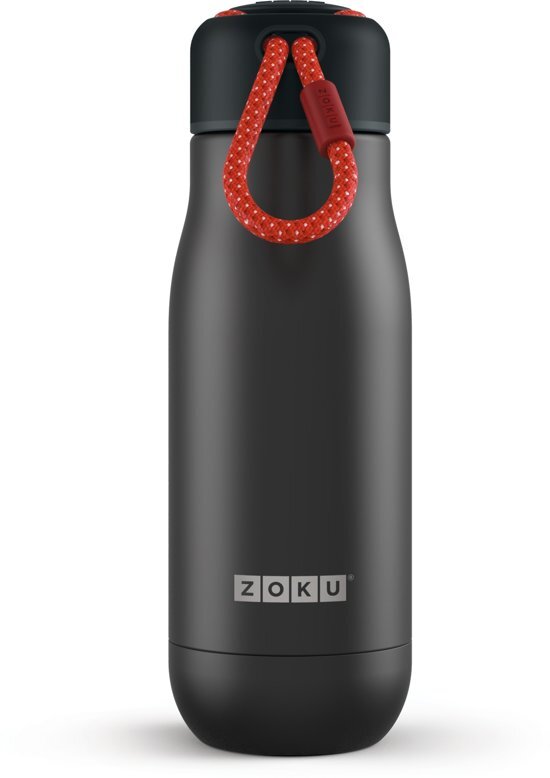 Zoku Hydration Drinkbeker - RVS - 350 ml - Zwart