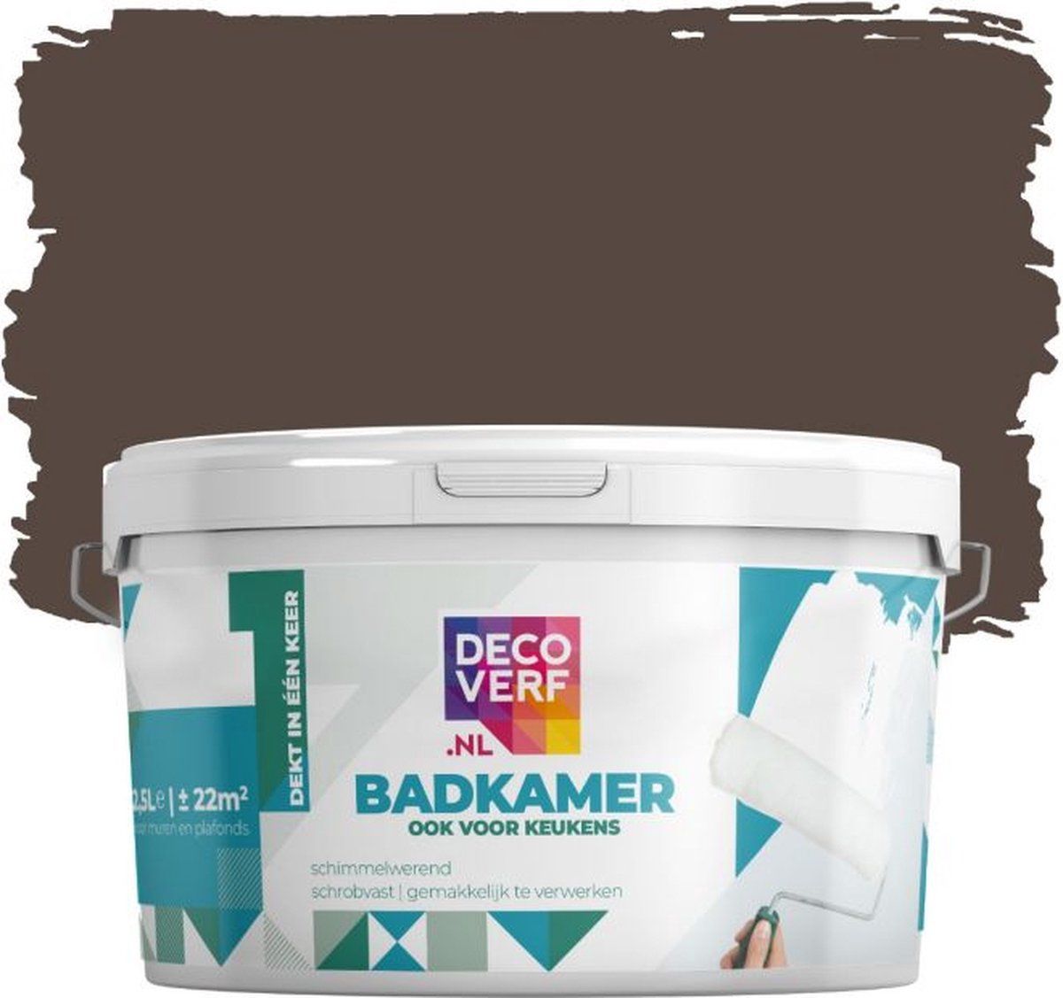 Decoverf badkamerverf 2.5L ebbenhout | 8719743417229