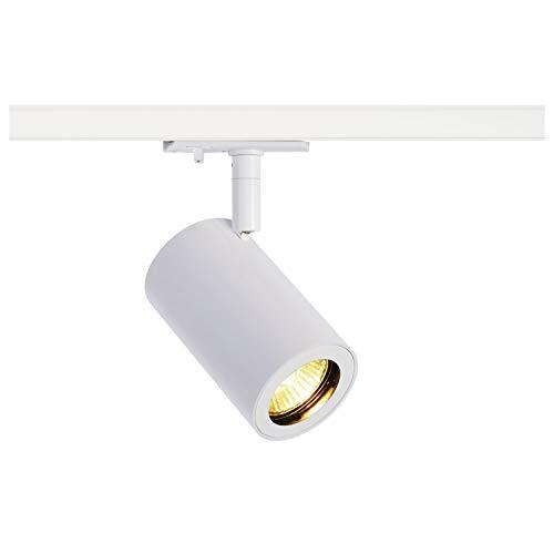 SLV 1-fasesysteemspot ENOLA_B TRACK SPOT/spot, ledspot, plafondspot, plafondarmatuur, railsysteem, binnenverlichting / GU10 50 W wit