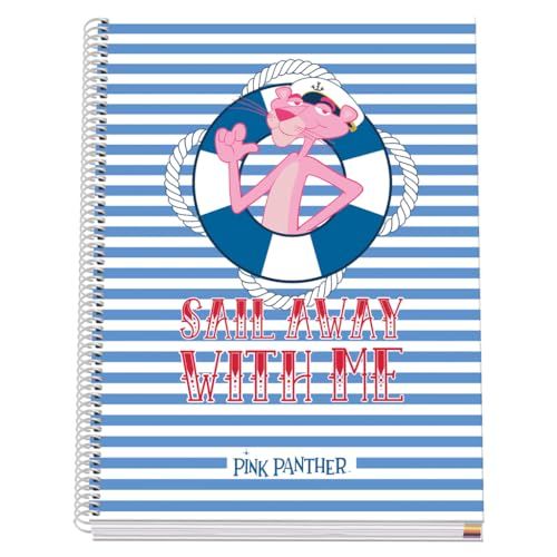 DOHE - A4 Notebook - Ruled - 100 Sheets - Pink Panther Sailing
