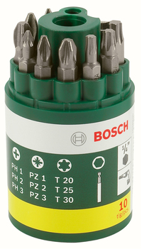 Bosch Schroefbitset - 10-delig - Metaal - 1 jaar garantie