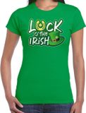 Bellatio Decorations Shoppartners Bv St. Patricks day t-shirt groen voor dames - Luck of the Irish - Ierse feest kleding / outfit / kostuum XS
