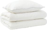 vidaXL Dekbed en kussen set 152x203 cm winter 450 gsm laine blanc