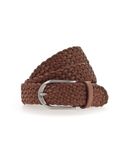 Vanzetti Leren riem Braided Women's Leather Belt W105 Mid Brown terracotta