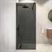 Mirlux Nova Douche cabine – Luxe douchewand van 8 mm veiligheidsglas met nano coating – Gerookt glas – Zwart aluminium frame – 80×200 cm