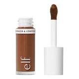 e.l.f. Camo Liquid Bronzer & Contour, hoog gepigmenteerde, natuurlijke glowy finish, langhoudend, ronde applicator, veganistisch en dierproefvrij, 7 Tan/Deep