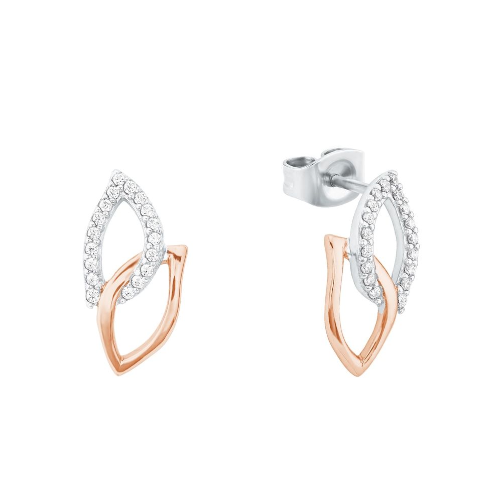 amor Earrings for Women, Sterling Silver 925, Zirconia (Synth.) White Women