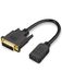 CableCreation HDMI naar DVI-kabel, 0,15 m bidirectionele HDMI vrouwelijk naar DVI (24+1) mannelijk adapterkabel, HDMI DVI-conveter, ondersteuning voor 1080P, 3D, verguld, 0,5 ft/zwart