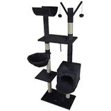 Krabpaal met 4 platforms en speelgoed, 160 cm