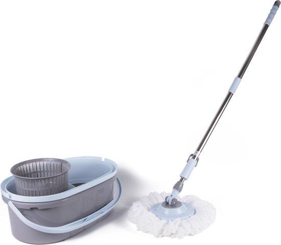 BensonClean Spin Mop - Grijs - Met emmer