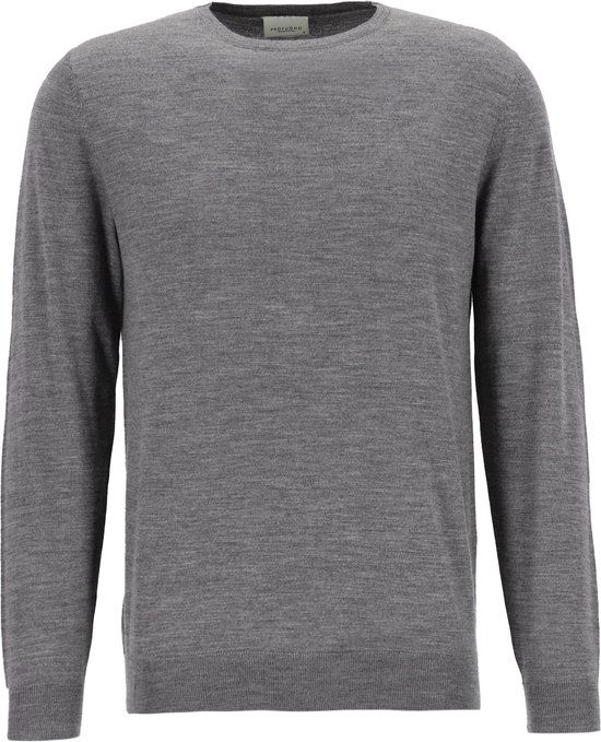 Profuomo Pullover Merinowol Grijs - Maat XXL - Heren