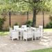 Prolenta Maison Exclusive Tuinset, 7-delig, wit, van gevlochten rotan