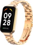 Strap-it Stalen schakel Activity tracker bandje - Geschikt voor Xiaomi Redmi Smart Band 2 / Xiaomi Smart Band 8 Active - rosé goud
