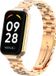 Strap-it Stalen schakel Activity tracker bandje - Geschikt voor Xiaomi Redmi Smart Band 2 / Xiaomi Smart Band 8 Active - rosé goud