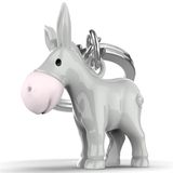 O Metalmorphose Sleutelhanger Donkey Metal Keyring - Ezel - Metaal 3D - Unisex - Grijs