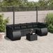 Prolenta Maison Exclusive - Tuinset voor de tuin, 8-delig, met kussens, zwart, van polyrotan