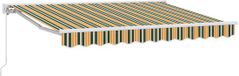 vidaXL Parasol extérieur 3 x 2,5 m rayé vert et jaune