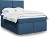 Maison Exclusive - Sommier à lattes de lit avec matelas bleu 160x200 cm tissu