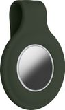 kwmobile Apple AirTag Siliconen Houder met Clip - Petrol