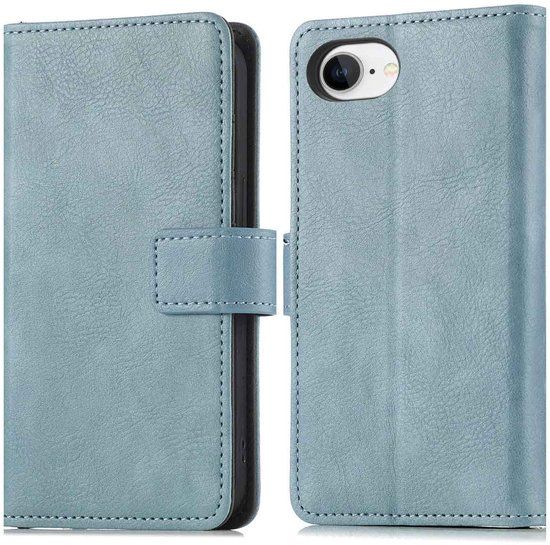 imoshion Hoesje - Geschikt voor Apple iPhone 17e / 16e - Luxe Bookcase - Lichtblauw