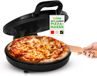 NutriChef Pizzaoven Elektrisch – 1500W – Ø30 cm – Regelbare Temperatuur (80–200 °C) – Zwart