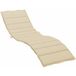 Coussin de bain de soleil beige 200x70x3 cm tissu Oxford
