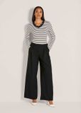 MADELEINE Broek Broek Zwart Wide Leg Fit 46