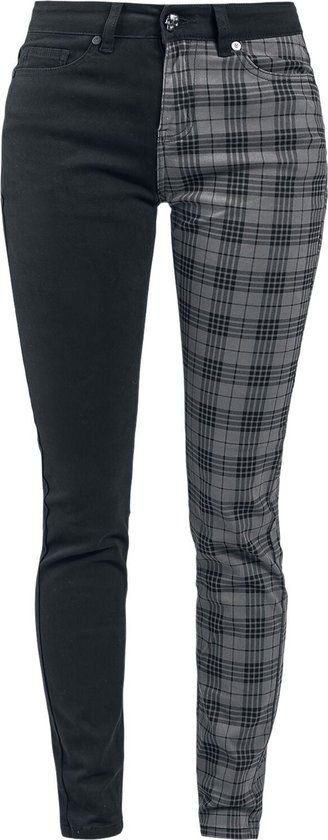 Rock Rebel by EMP Zwart-grijze broek - Dames - W31L32