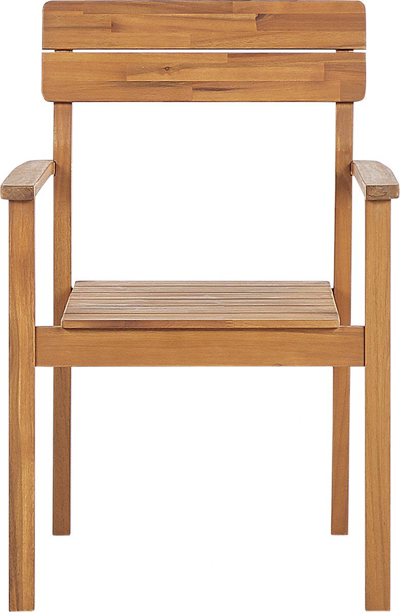 Beliani FORNELLI - Tuinset voor 4 - lichte houtkleur - Acaciahout