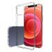 Fresnour iPhone 12 Mini 5,4 inch hoes, bumper cover, transparant, krasbestendige achterkant (kristalhelder)