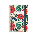 Miquelrius Weekplanner 2026, klein en draagbaar (80 x 120 mm), weekplanner, vaste kartonnen omslag, spiraalbinding, elastieksluiting, papier 80 g/m², Cat-EN-PT, anémone