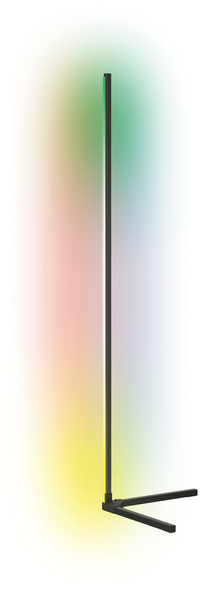 Calex Smart LED Vloerlamp - Zwart - RGB - Warm Wit - Incl. Afstandsbediening