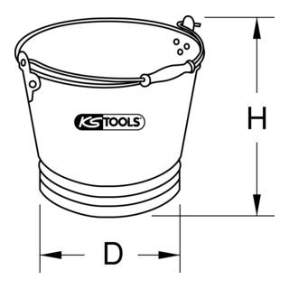 KS Tools vonkvrije aluminium emmer 12l