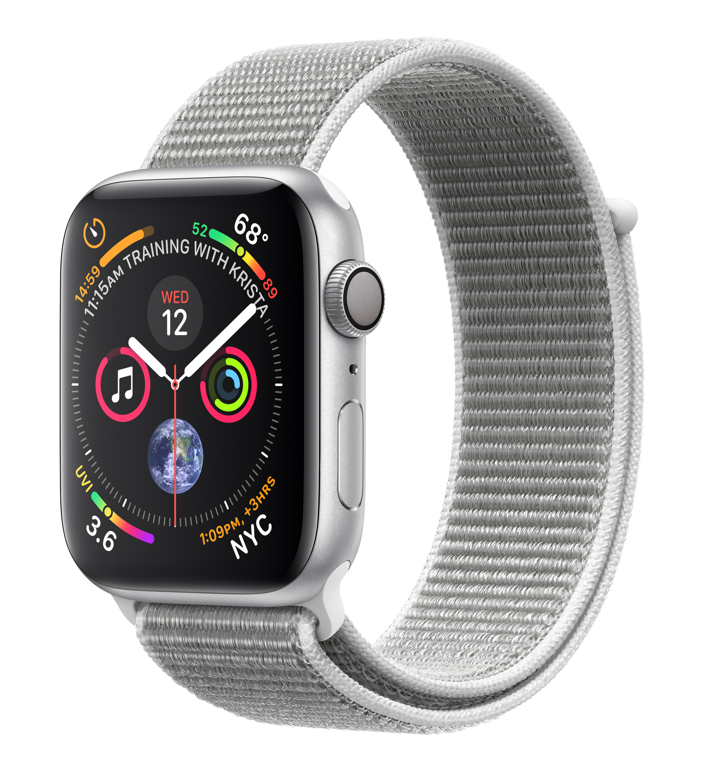 Apple Watch Series 4 grijs, zilver / L|XL