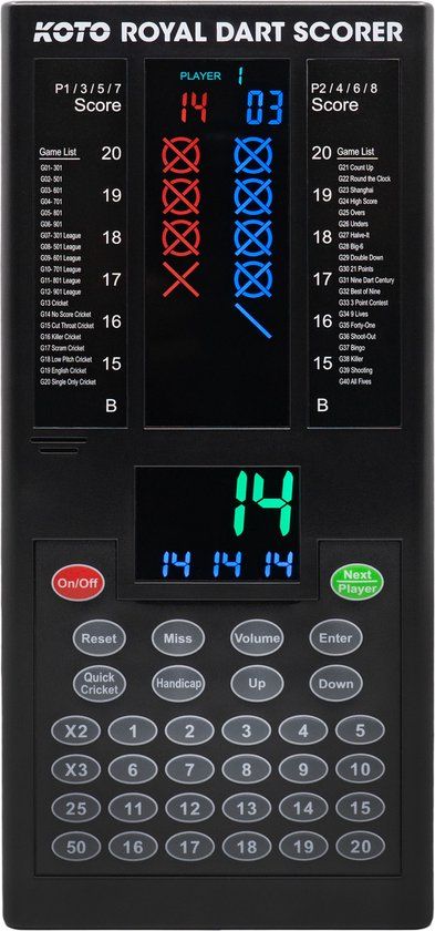 KOTO - Royal Dart Scoreboard - Black - 80 cm