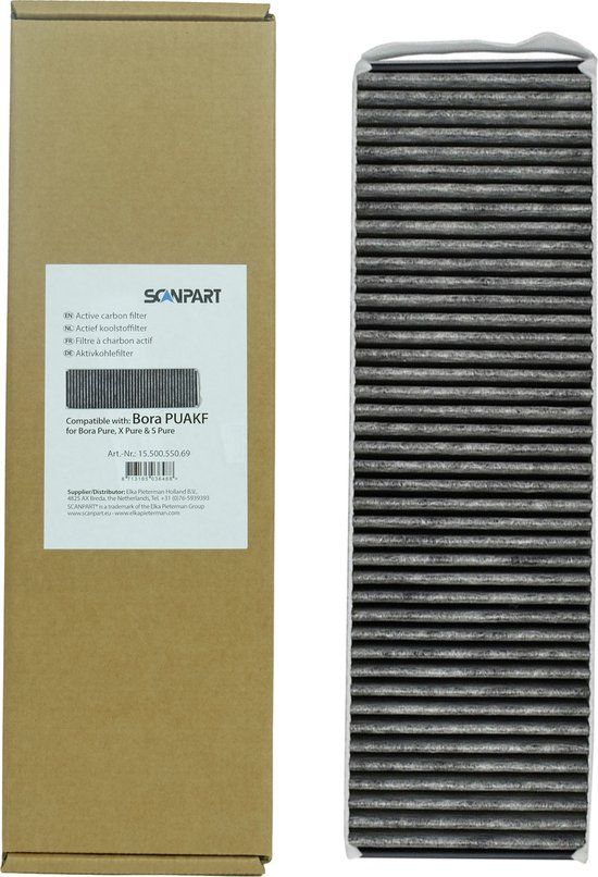 Scanpart Actief Koolstoffilter voor Kookveldafzuiging - 430 x 130 x 50 mm - Geschikt voor Bora Pure, X Pure & S Pure - PUAKF