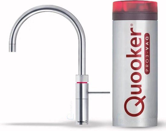 Quooker Fusion Round RVS Keukenkraan met PRO3 Reservoir - Koud, Warm & Kokend Water