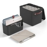 Rotho MyPaper MY PAPER Plus documentenorganizerset, kunststof (PP) BPA-vrij, zwart, (40,0 x 29,2 x 46,5 cm)
