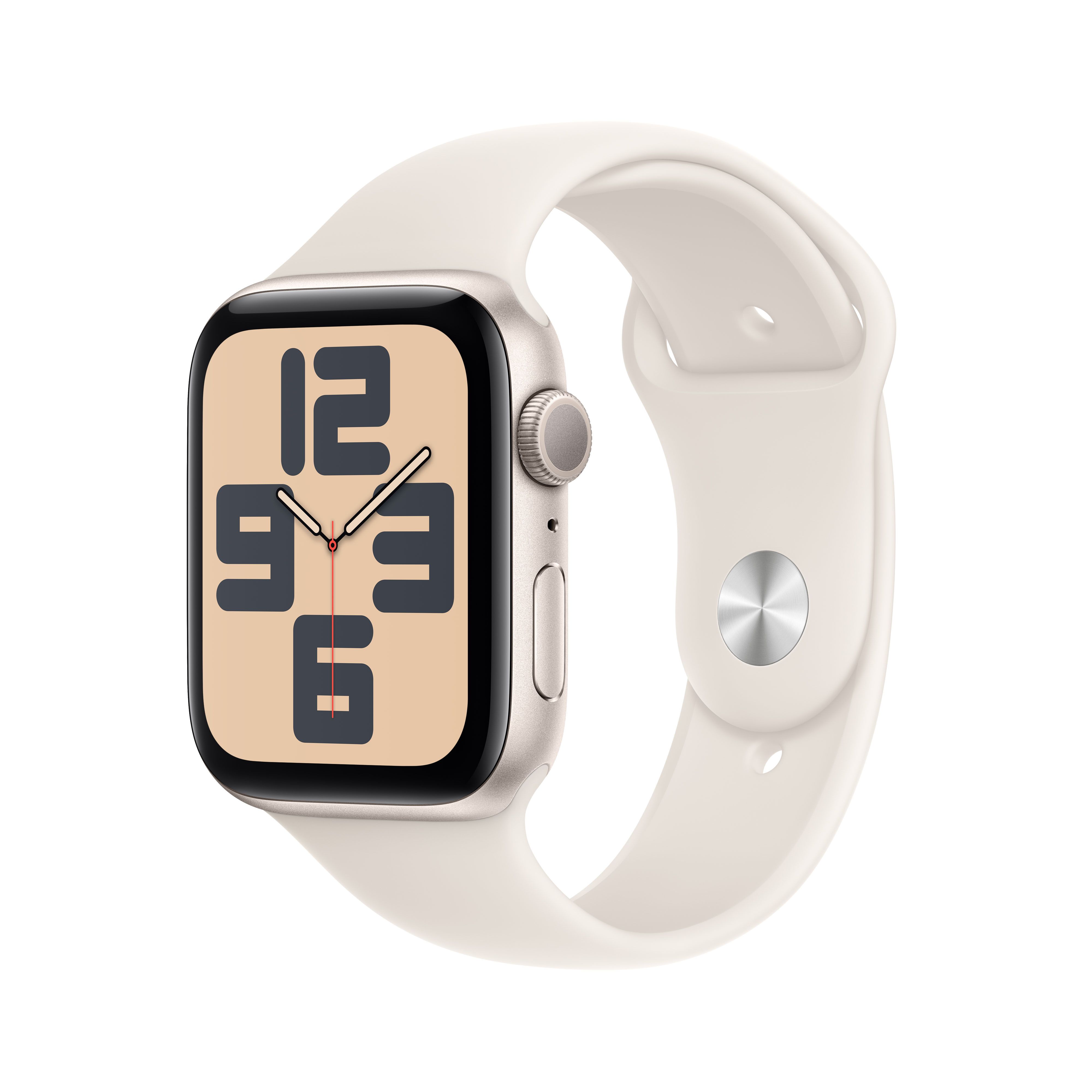 Apple Watch SE 2024 44mm - Starlight Aluminium Case with Starlight Sport Band - M/L