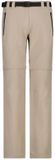 CMP Vrouwelijke convertible wandelpantalon XXL Sabbia/Antracite Polyester Herfst/Winter 2026