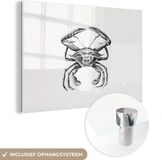 MuchoWow® Tableau en verre 150x100 cm - Tableau en verre acrylique - Ernst Haeckel - Vintage - Art - Crabe - Photo sur verre