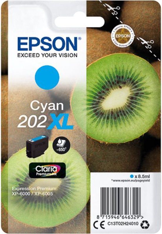 Epson 202XL Cyan Ink Cartridge - C13T02H24010