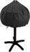 Merkloos Hittebestendige Waterdichte Housse de barbecue pour jardin extérieur - Anti-poussière et protection UV - Housse de barbecue portable en tissu Oxford noir - Convient pour 52x37cm Housse de barbecue ronde