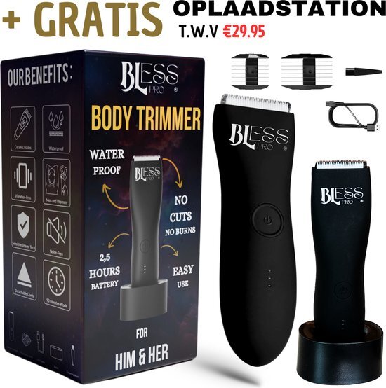 Bless Pro V5 Bodygroomer - 4in1 Baardtrimmer - Waterdicht & Krachtig Trimmen Zonder Pijn - Unisex