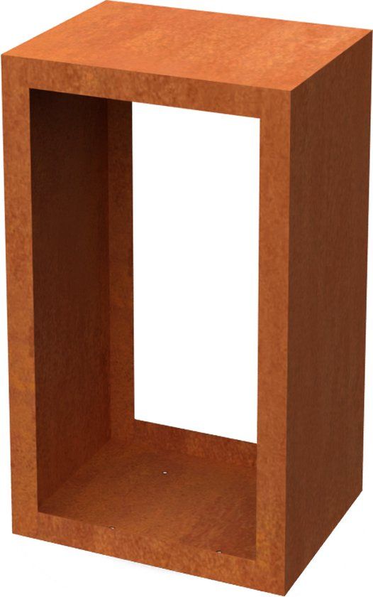 Geroba Cortenstaal Houtopslag - 50x30x85cm - Metaal - Rek